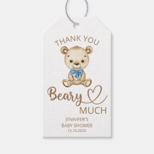 Teddy bear baby bear Thank you beary much Gift Tags