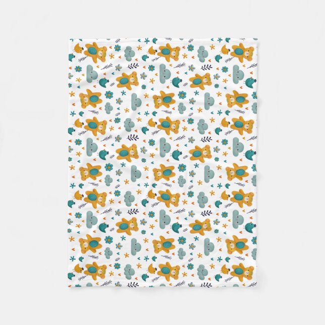 Teddy Bear Baby Blanket (Front)