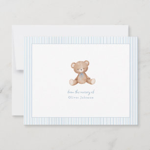 Teddy Bear Baby Boy Baby Shower Card
