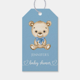Teddy Bear Baby Boy Baby Shower Gift Tags