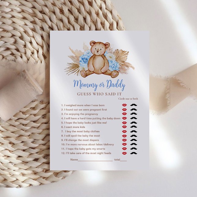 Teddy Bear Baby Boy Mummy or Daddy Game (Creator Uploaded)