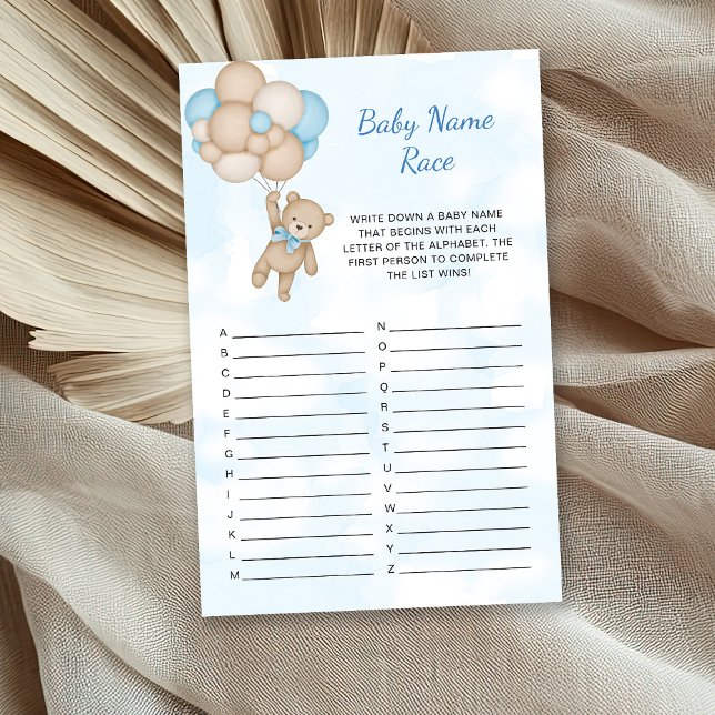 Teddy Bear Baby Name Race game (Creator Uploaded)