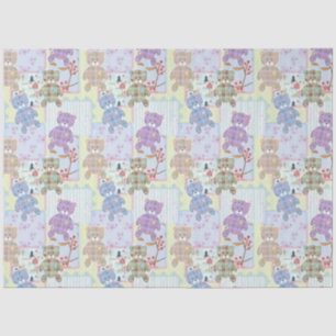 Teddy bear, baby pattern tissue paper