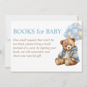 Teddy bear baby shower bearly wait book request invitation
