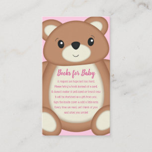 Teddy Bear Baby Shower Book Request Enclosure Card