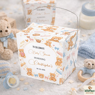 Teddy Bear Baby Shower Boy Cute Blue Bear Favour Box