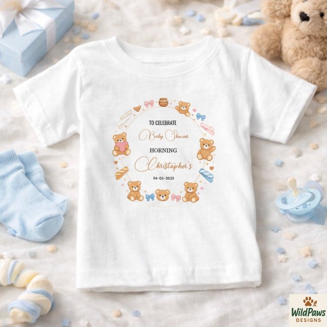 Teddy Bear Baby Shower Boy | Cute Blue Bear T-Shirt (Teddy Bear Baby Shower Boy | Cute Blue Bear T-Shirt
)