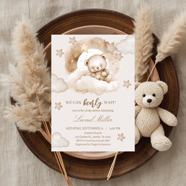 Teddy Bear Baby Shower Boy Invitation (Creator Uploaded)