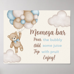 Teddy Bear Baby Shower Boy Mum osa Sign