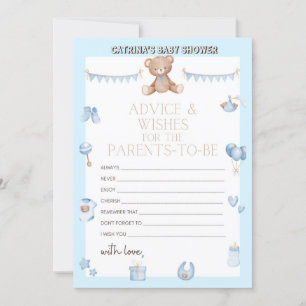 Teddy Bear Baby Shower - Editable Name, 5x7 size I Invitation