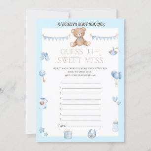 Teddy Bear Baby Shower - Editable Name, 5x7 size I Invitation