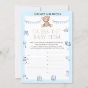 Teddy Bear Baby Shower - Editable Name, 5x7 size I Invitation