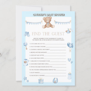 Teddy Bear Baby Shower - Editable Name, 5x7 size I Invitation