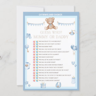 Teddy Bear Baby Shower - Editable Name, 5x7 size Invitation