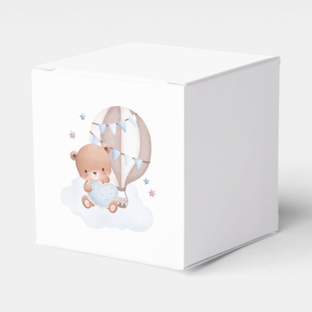 Teddy bear baby shower favour box (Front Side)