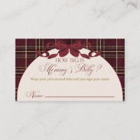 Teddy Bear Baby Shower Girl Plaid Bow mom belly