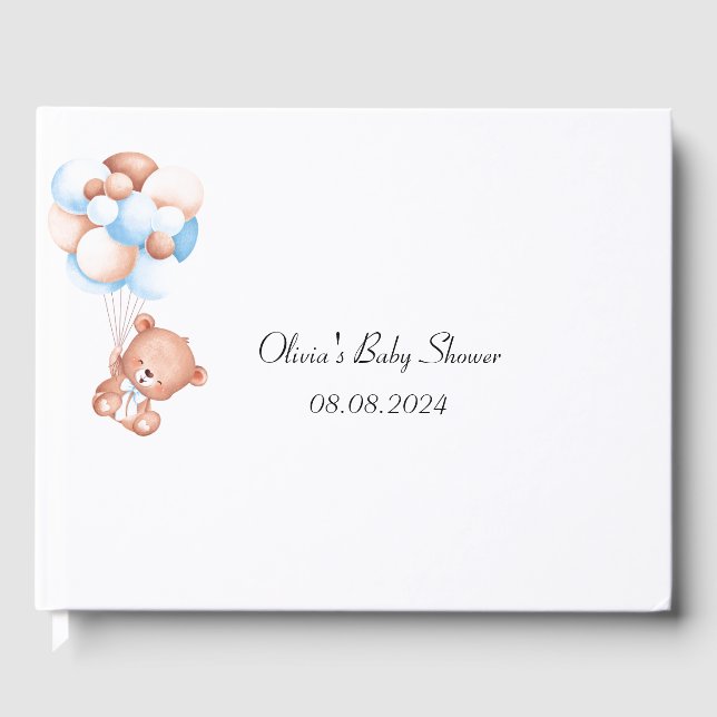 teddy bear baby shower guestbook (Front)