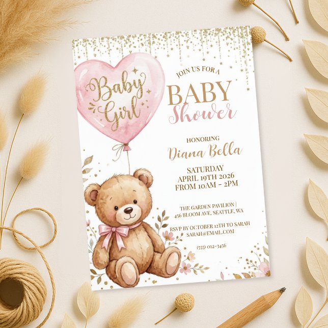 Teddy Bear Baby Shower Invitation (Creator Uploaded)