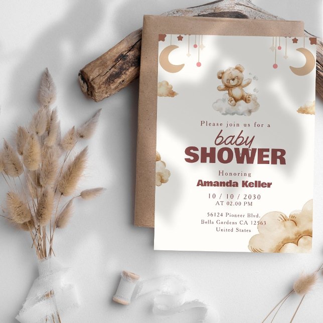 Teddy Bear Baby Shower Invitation (Creator Uploaded)