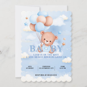 TEDDY BEAR BABY SHOWER INVITATION