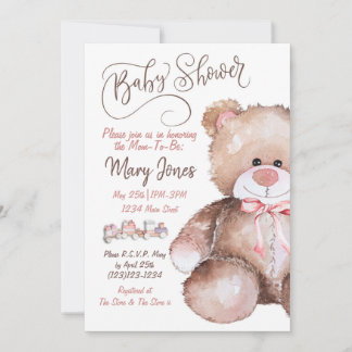 Teddy Bear Baby Shower Invitation