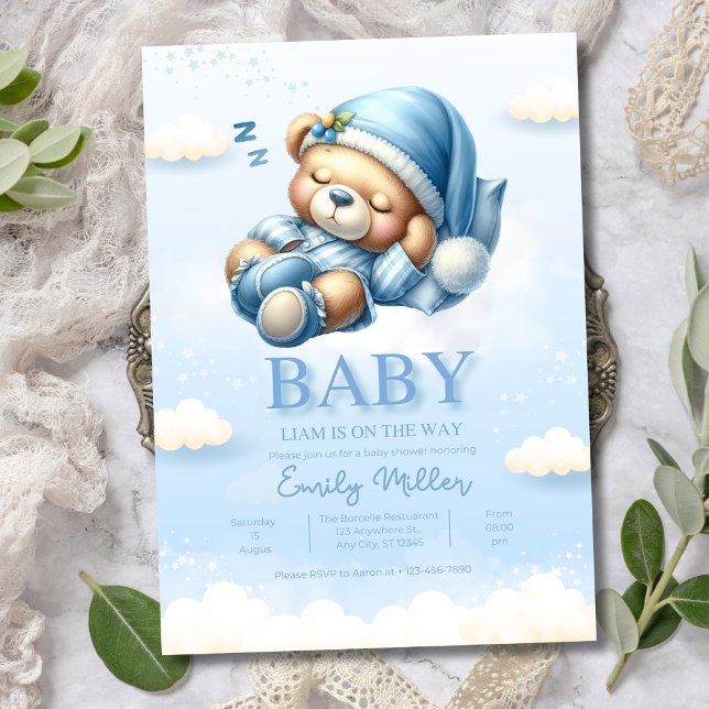 Teddy Bear Baby Shower Invitation, Boy Baby Shower Invitation (Creator Uploaded)