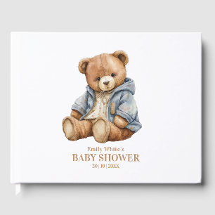 Teddy Bear Baby Shower Invitation Can Bearly Wait Guest Book