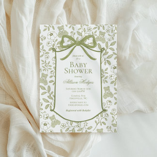Teddy Bear Baby Shower Invitation | Elegant