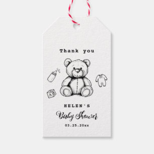Teddy Bear Baby Shower Invitation, Gender Neutral  Gift Tags