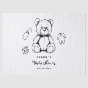 Teddy Bear Baby Shower Invitation, Gender Neutral  Tissue Paper