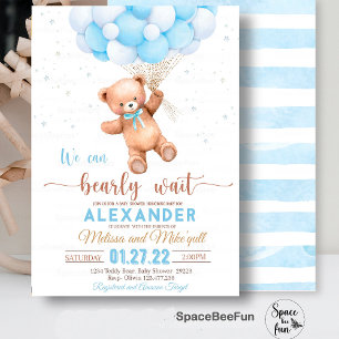 Teddy Bear Baby Shower Invitation We Can Bearly Wa