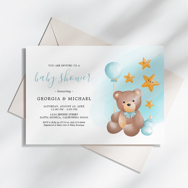 Teddy Bear Baby Shower Invitations (Creator Uploaded)