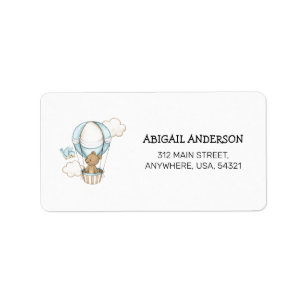 Teddy Bear Baby Shower Invitations Address Label