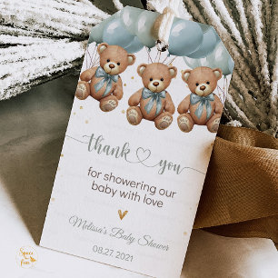 Teddy Bear Baby Shower it's TRIPLETS Gift Tags