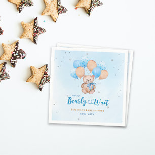 Teddy bear baby shower napkins