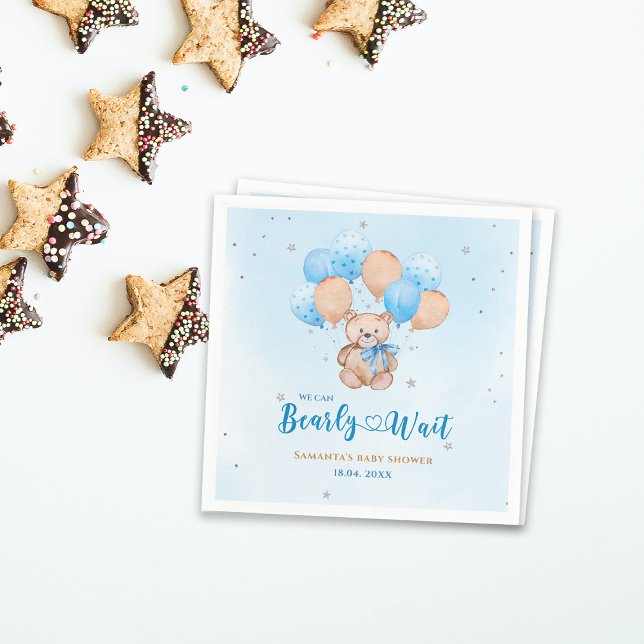 Teddy bear baby shower napkins (Creator Uploaded)
