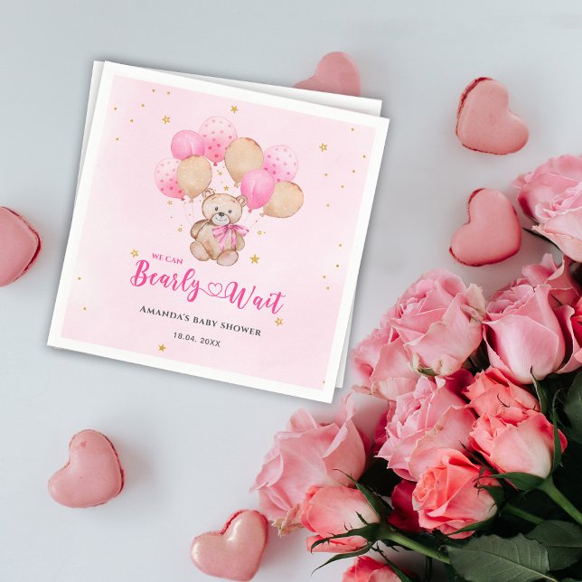 Teddy bear baby shower napkins (Creator Uploaded)