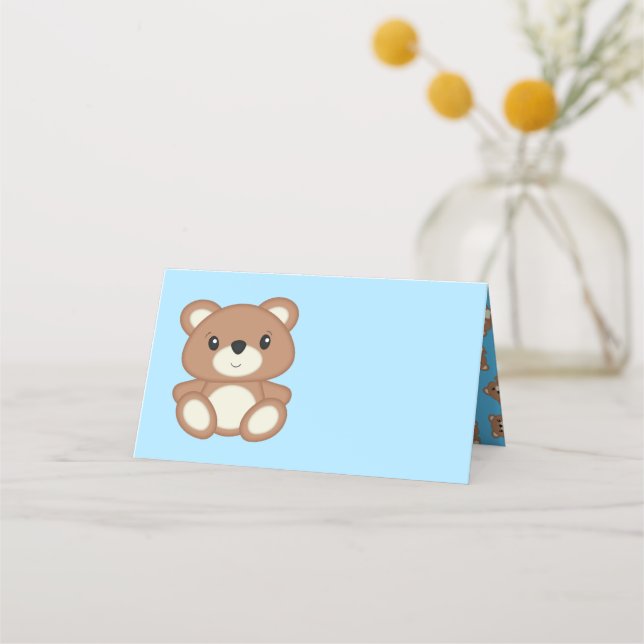 Teddy Bear Baby Shower Place Card (Front)