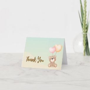 Teddy Bear Baby Shower Thank You Card