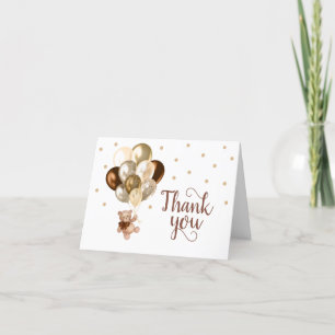 Teddy Bear Baby Shower Thank You Card