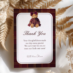 Teddy Bear Baby Shower Thank You Card