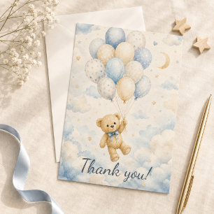 Teddy Bear Baby Shower Thank You Card