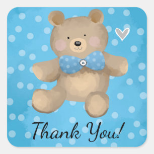 Teddy Bear Baby Shower Thank You Favour Tags