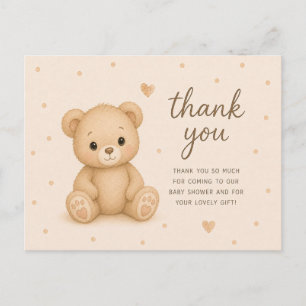 Teddy Bear Baby Shower Thank You Postcard