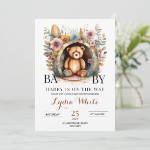Teddy Bear Baby Shower We Can Bearly Wait  Invitation