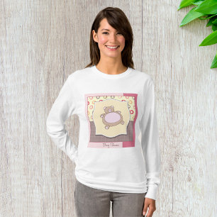 Teddy Bear Baby Shower with Retro Circles  T-Shirt