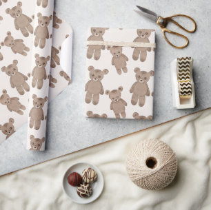 Teddy Bear Baby Shower Wrapping Paper
