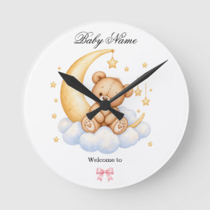Teddy Bear Baby Wall Clock