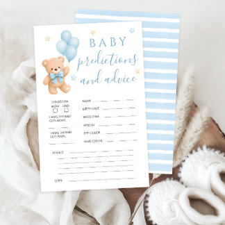Teddy Bear Balloon Baby Predictions Advice Game