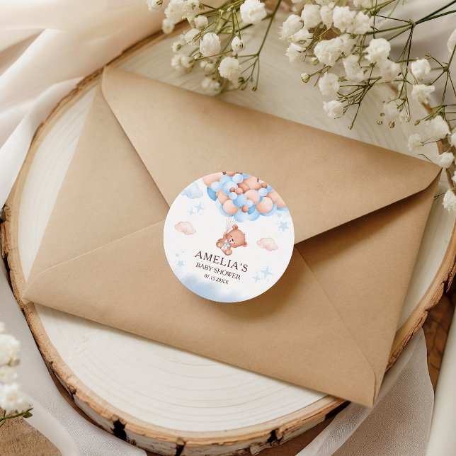 Teddy Bear Balloon Baby Shower Sticker (Creator Uploaded)